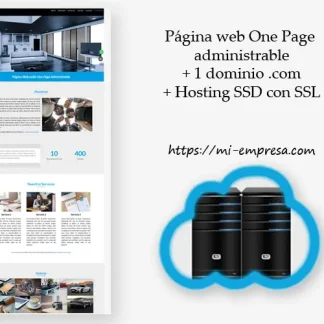 Paquete Página-web One Page administrable + Dominio y Hosting Paquete Página-web One Page administrable + Dominio y Hosting