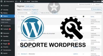 Soporte y mantenimiento página web WordPress