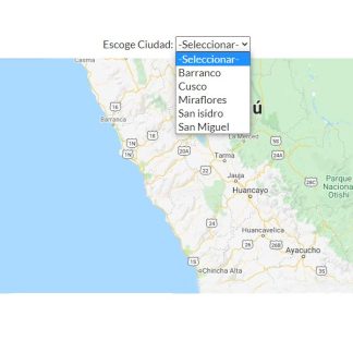 varios mapas Google Maps con menú desplegable varios mapas Google Maps con menú desplegable